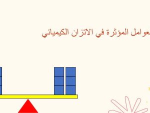 العوامل المؤثرة في الاتزان الكيميائي